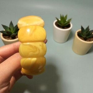 New! Chunky Yellow Elastic Bracelet — Vintage Style Trendy